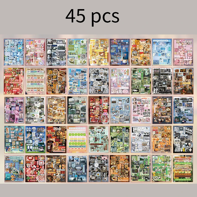 Japanese Style Stickers Set, 45 Sheets with 800 Patterns Decorations, Perfect for DIY Crafts and Home Decoration