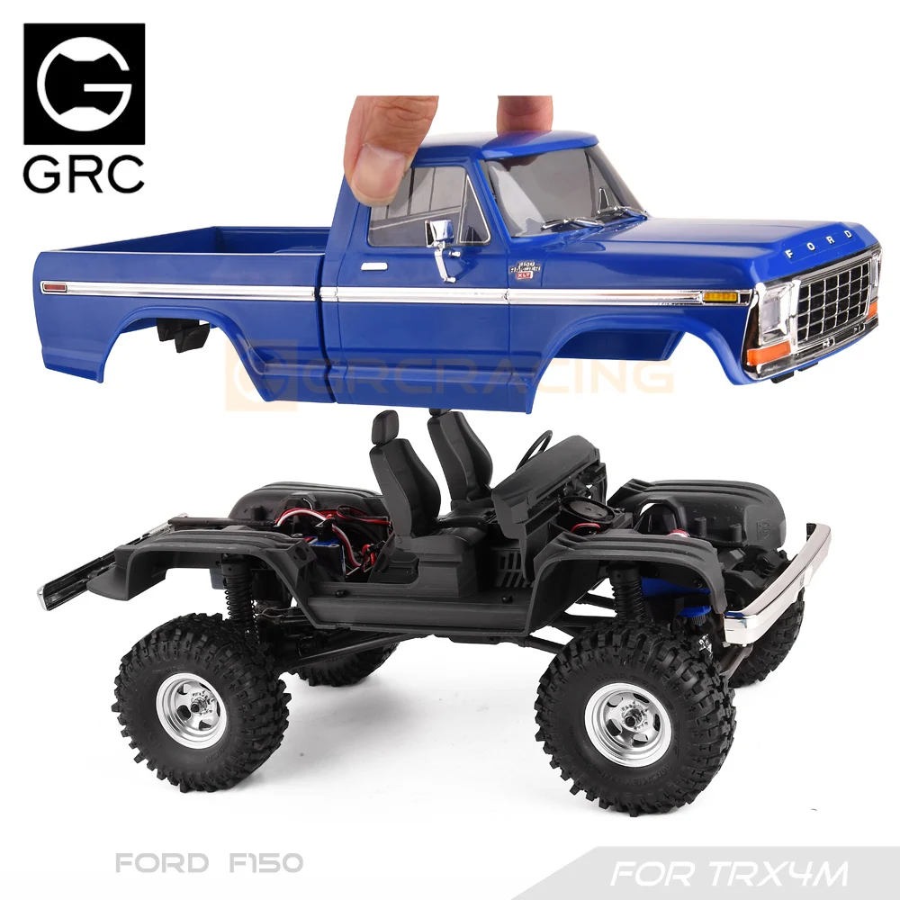 Zdalnie sterowany samochód gąsienicowy Traxxas 1/18 Trx4m F150 wnętrze (druk 3d) wentylator chłodzący silnik konsola środkowa siedzenia # g183w