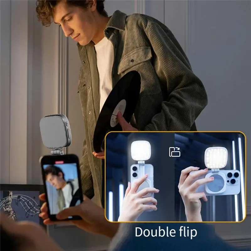 Solid Compact Outdoor Mini Selfie Fill Light For Mobile Phone, Beauty Camera Enhancer With Magnetic Attachment