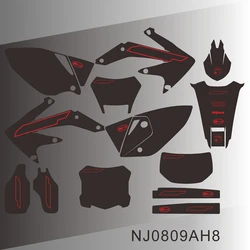 For HONDA CRF 450X CRF450X 2005-2016 Graphics Decals Stickers Motorcycle Background Custom Number Name NJ0809AH