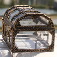 Plastic Transparent Pirate Treasure Box Crystal Gem Jewelry Box Storage Organizer Chest Treasure for Jewelry Gem Trinket Box