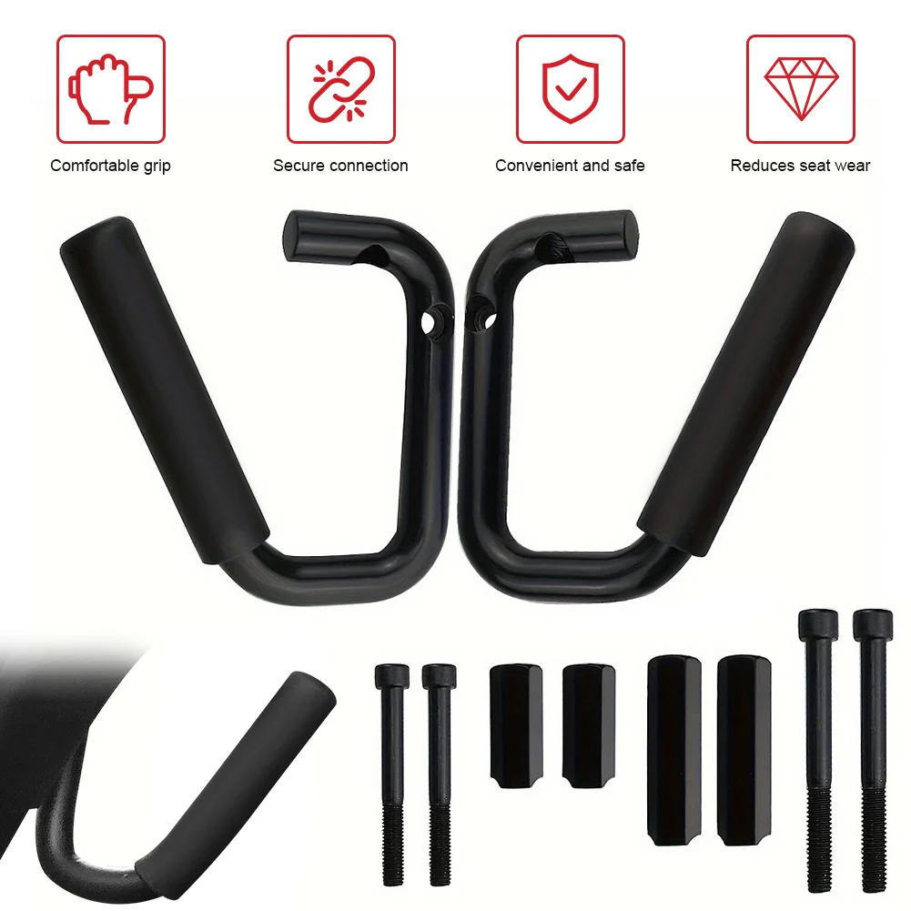 

Front Grab Bars Kit Aluminum Alloy Front Grab Grip Handle Bars Roll Bar Grip Kit Fit for Jeep Wrangler JK JKU 2007-2018