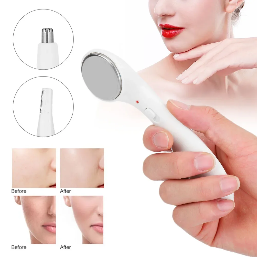 

Washable Multiple Function Ultrasonic Vibration Ion Facial Beauty Machine Body Hair Trimmer Hair Shaver Set Face Beauty Device