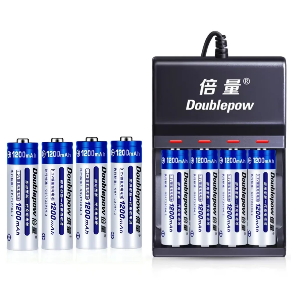 

1200mAh -3000mAh AA rechargeable battery large capacity 1.2V NiMH rechargeable battery with USB smart charger charging