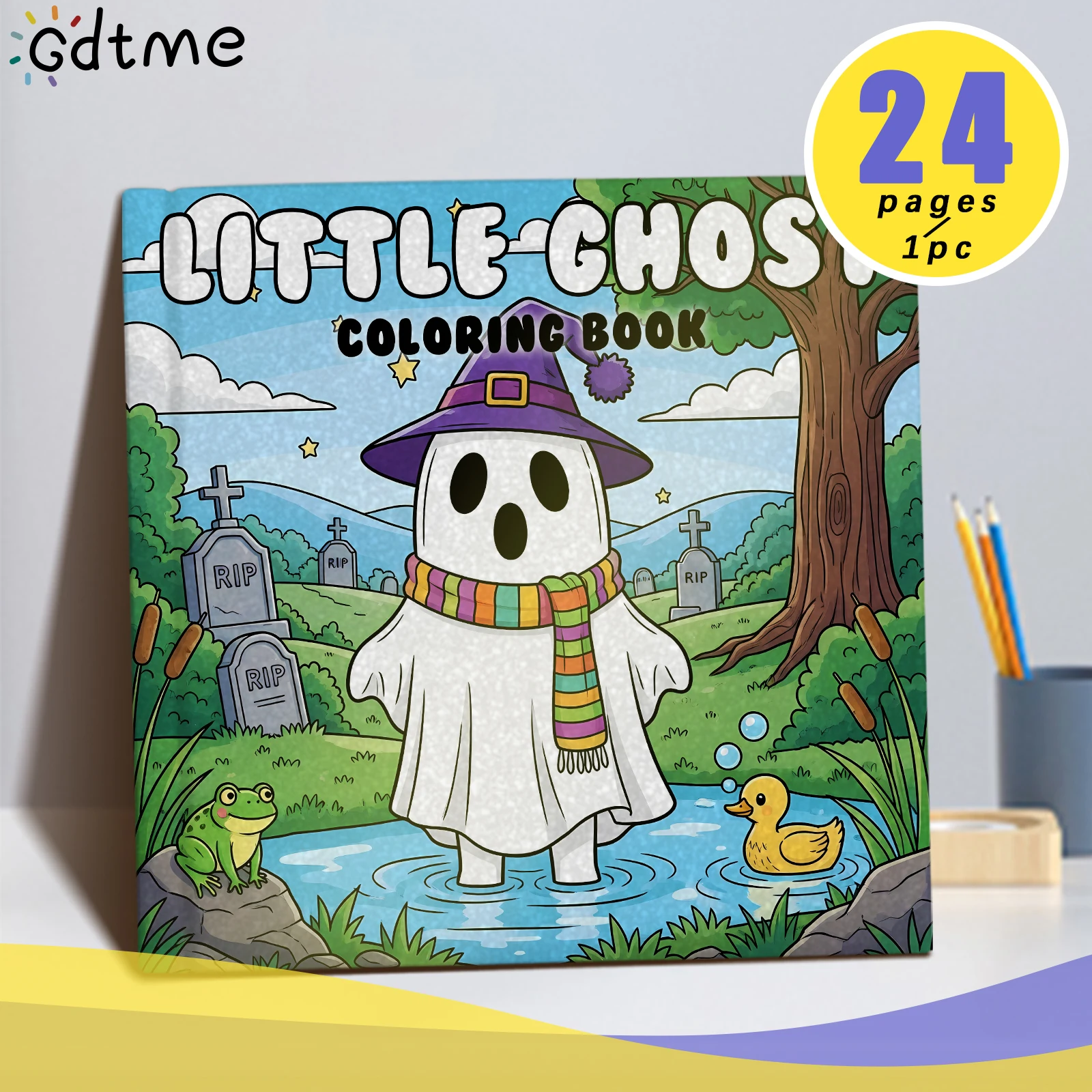 

Halloween LITTLE GHOST Coloring Book for Adults and Teen Featuring Adorable Creepy Creatures Spooky Painting Gift