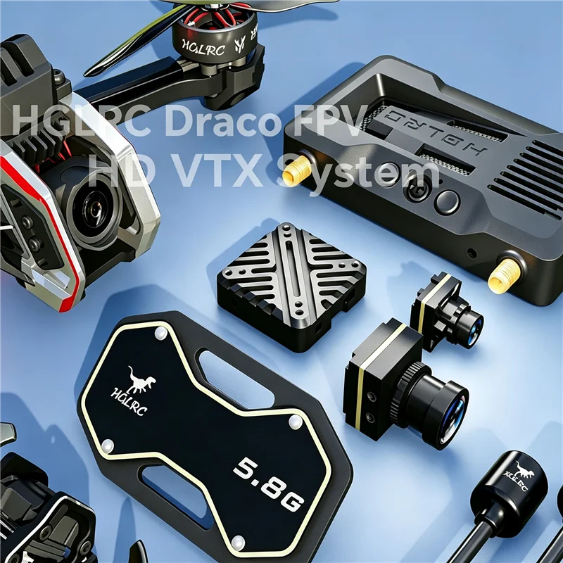 HGLRC Draco 5.8Ghz HD VTX Dual 1W, 4 Versions Optional, A1 Lite+ A1 Pro A2 Pro Night Vision Ground Unit for RC Quad