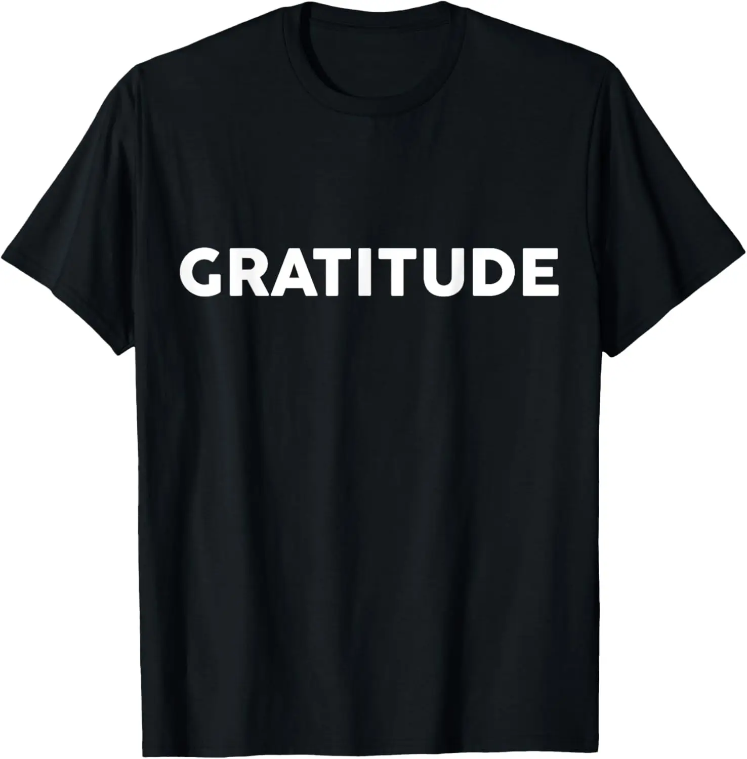 เสื้อเชิ้ตที่บอกว่าเสื้อยืด GRATITUDE เสื้อยืดวันขอบคุณพระเจ้าแบบเรียบง่าย