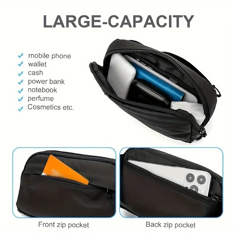 กระเป๋าคาดเอวสำหรับวิ่งแบบสปอร์ต, กระเป๋าใส่โทรศัพท์แบบแฮนด์ฟรีสำหรับใส่กุญแจและเงินสำหรับออกกำลังกายกลางแจ้ง, 1 ชิ้น