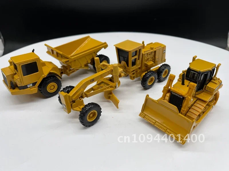 CAT 12G D6R D25D موتور Grader الطريق جرافة شاحنة قلابة نموذج 1:64 مقياس دييكاست سبيكة لودر أطفال بالريموت كنترول لعبة مجسمة