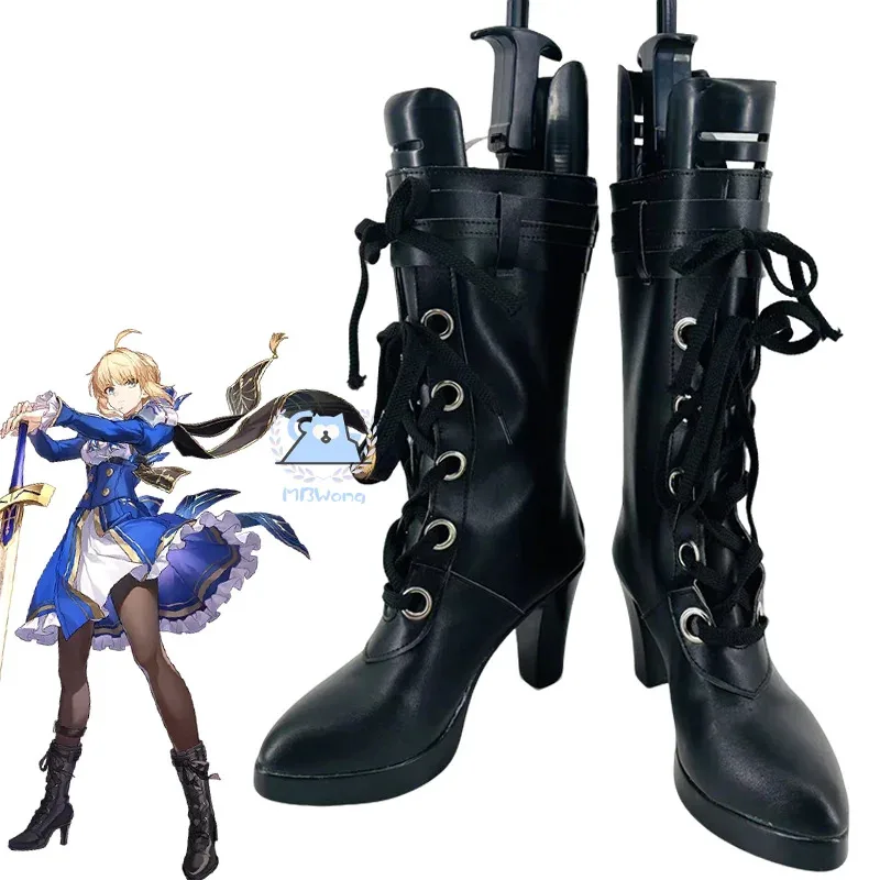 

Игра Honkai Star Rail X FGO Artoria Saber Обувь для косплея Сапоги Лилия Доля оставайся ночью Униформа Парик для Хэллоуина yi;4