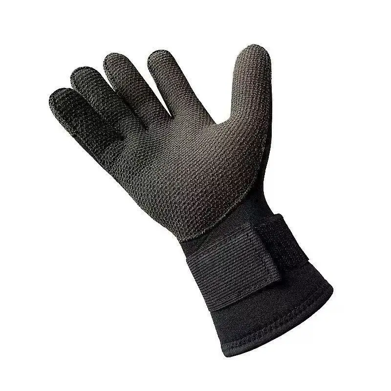 5mm Kevlar Titanium Coated Diving Gloves Wear Resistant Anti-slip Anti-scratch Outdoor Crab Catching Gloves