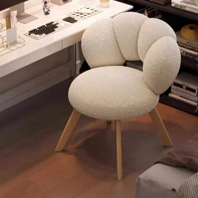 Light Luxury Dressing Stool Modern Swivel Makeup Chair Bedroom Simple Backrest Chairs Home Living Room Study Leisure Chairs