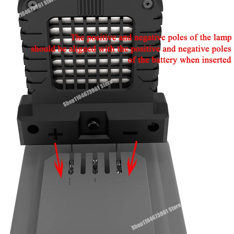 Akcesoria do elektronarzędzi Lampka robocza LED do Makita, Milwaukee, Dewalt, Bosch, Dayi, Lomvum, Zhipu, akumulator litowo-jonowy 18V-21V