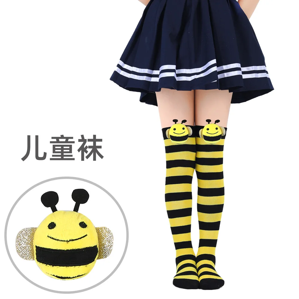 2026 جديد النحل الجوارب هالوين الجوارب موضة الأطفال الجوارب جوارب الأوروبية والأمريكية لطيف عروسة كارتون الجوارب