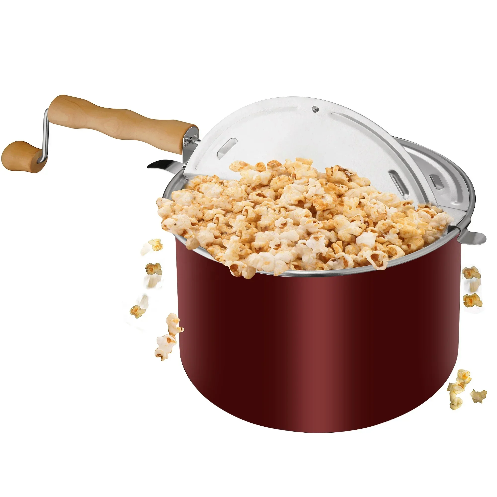 2024 Nostalgia in Every Kernel With Popcorn Pot Hand-Stirred Stovetop Popcorn Popper