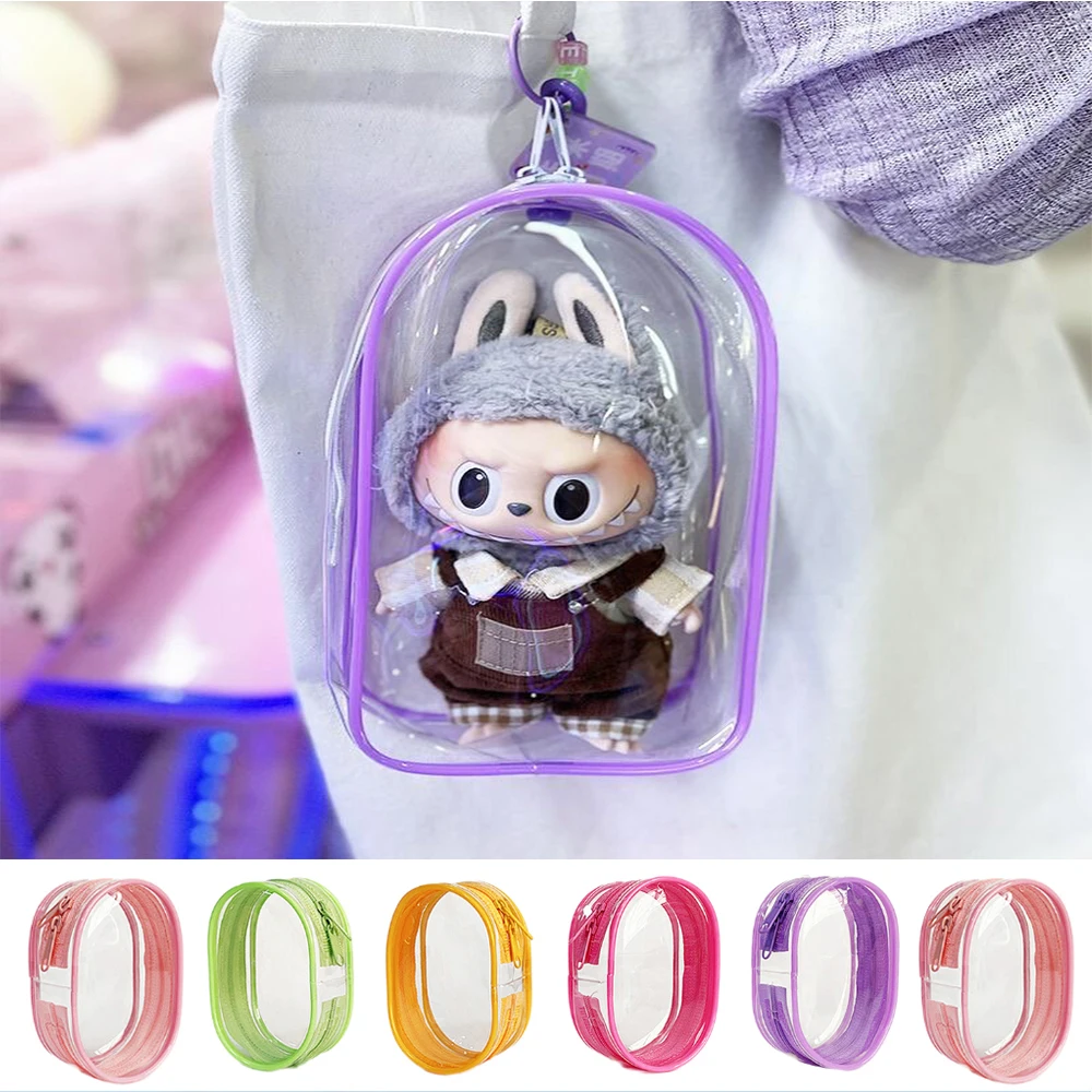 Transparent Display Doll Bags Thicken Dustproof Storage Bag Classic Clear Mystery Box Plush Dolls Storage Pouch Keychain Wallet