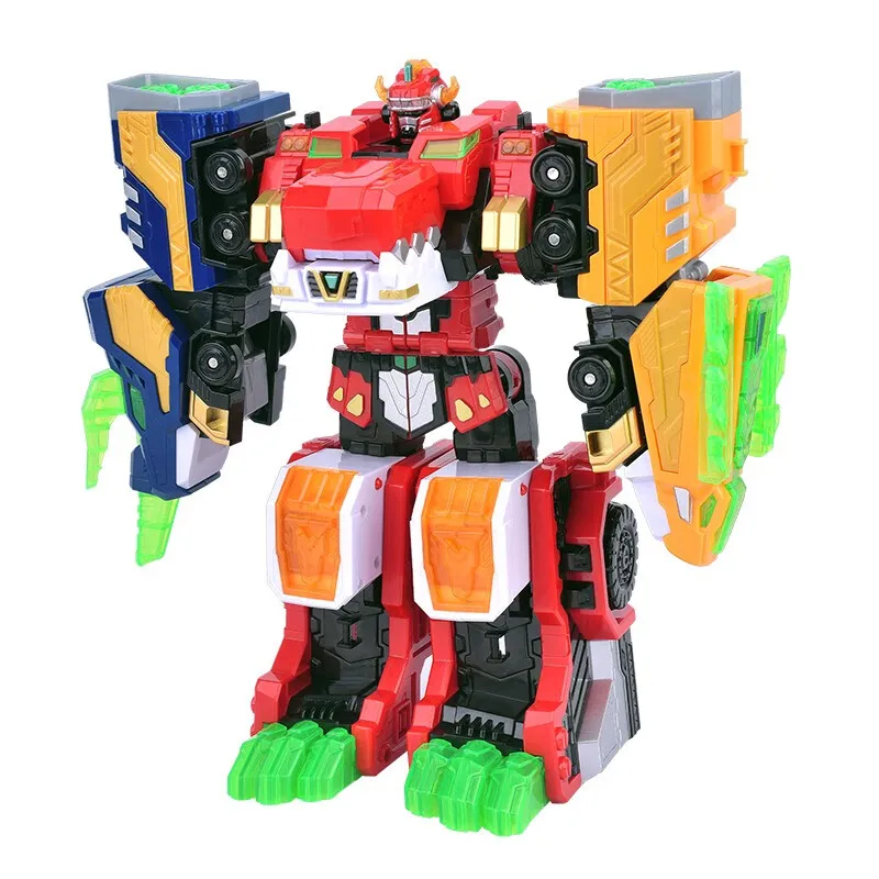 3 IN 1 Mini Force V Rangers Transforming Car to Robot Toys Action Figures Mini Force X Deformation Dinosaur Robot Toy