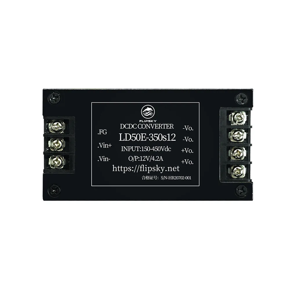 Flipsky150-450V a 12V Modulo di riduzione della tensione ad alta tensione Alimentatore a tensione costante Convertitore Tram Attrezzatura di ricarica per auto