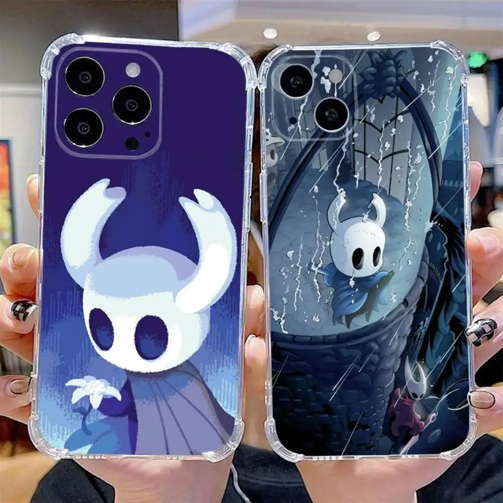 

Game Hollow Knight Phone Case For iPhone 16,15,14,13,12,11 Pro,Max,Plus,X,XS,XR,SE,Mini Transparent Silicone Soft