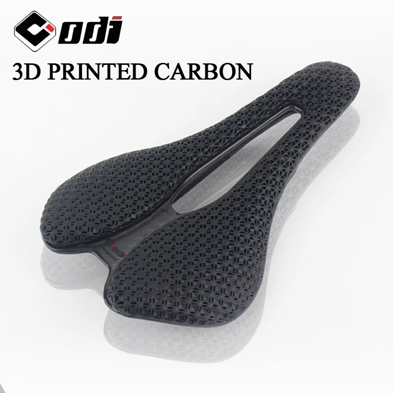 ODI Carbon Fiber Bicycle Saddle 3D Printed Bike Seat Cushion Lightweight Road Mountain Bike Saddle Long Distance Bicycle Cushion