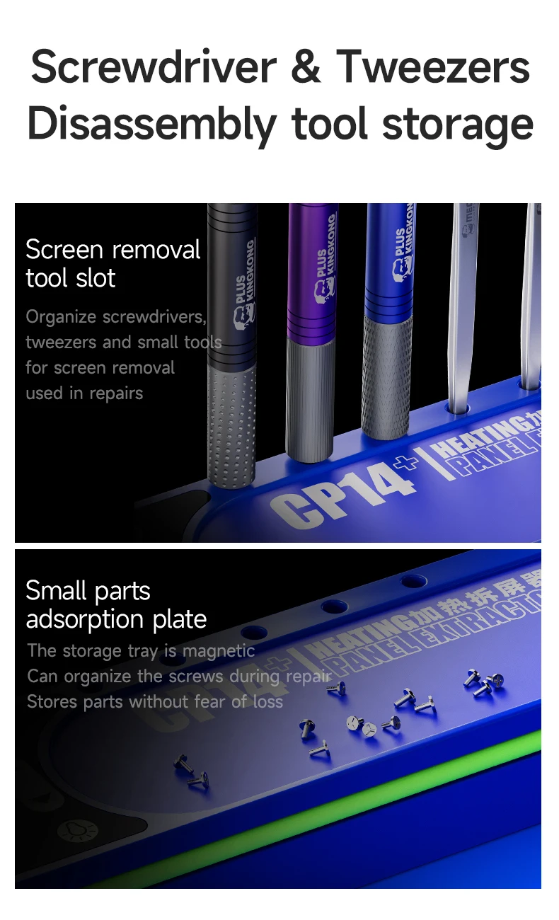 【 MECHANIC】CP14 Plus LCD Screen Separator 14-Inch Workspace 150W Smart-Temp Heating 5-Level LED Brightness Tool Storage