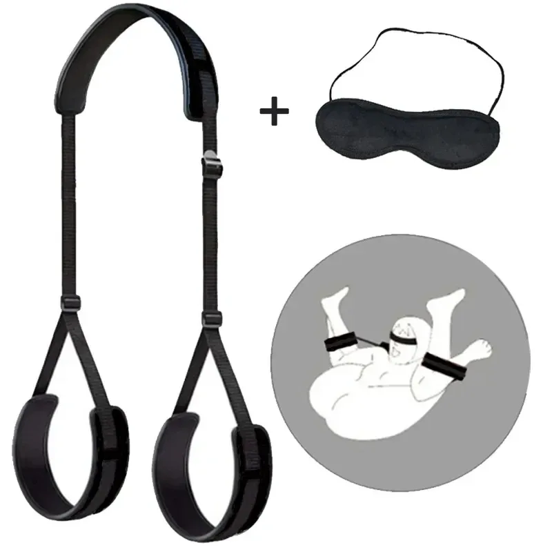 Bondage Harness Sex Eye Mask Open Leg Ankle Cuffs Restraints Slave Sex Toys For Couples Women's Exotic Accessories