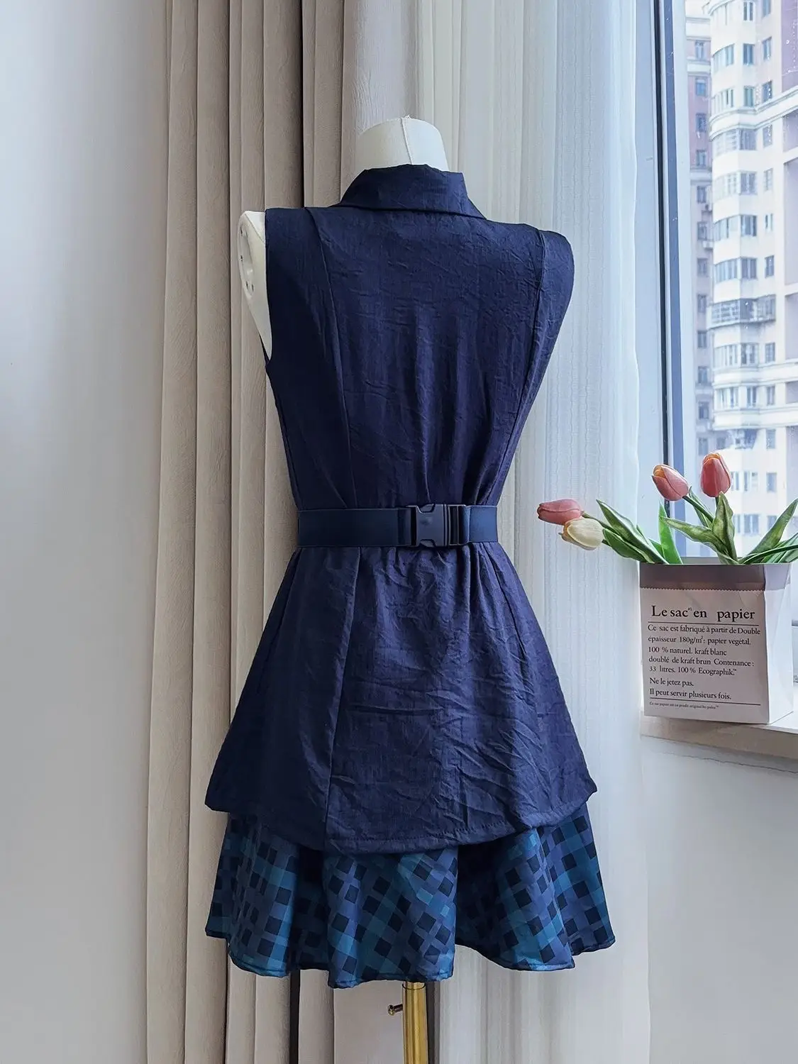 French Dresses 2-Piece Set Top+Skirt Vintage Women Harajuku Y2k 90s Polo Tank Top Slim Fairy Hot Sweet Plaid Elegant Chic Summer