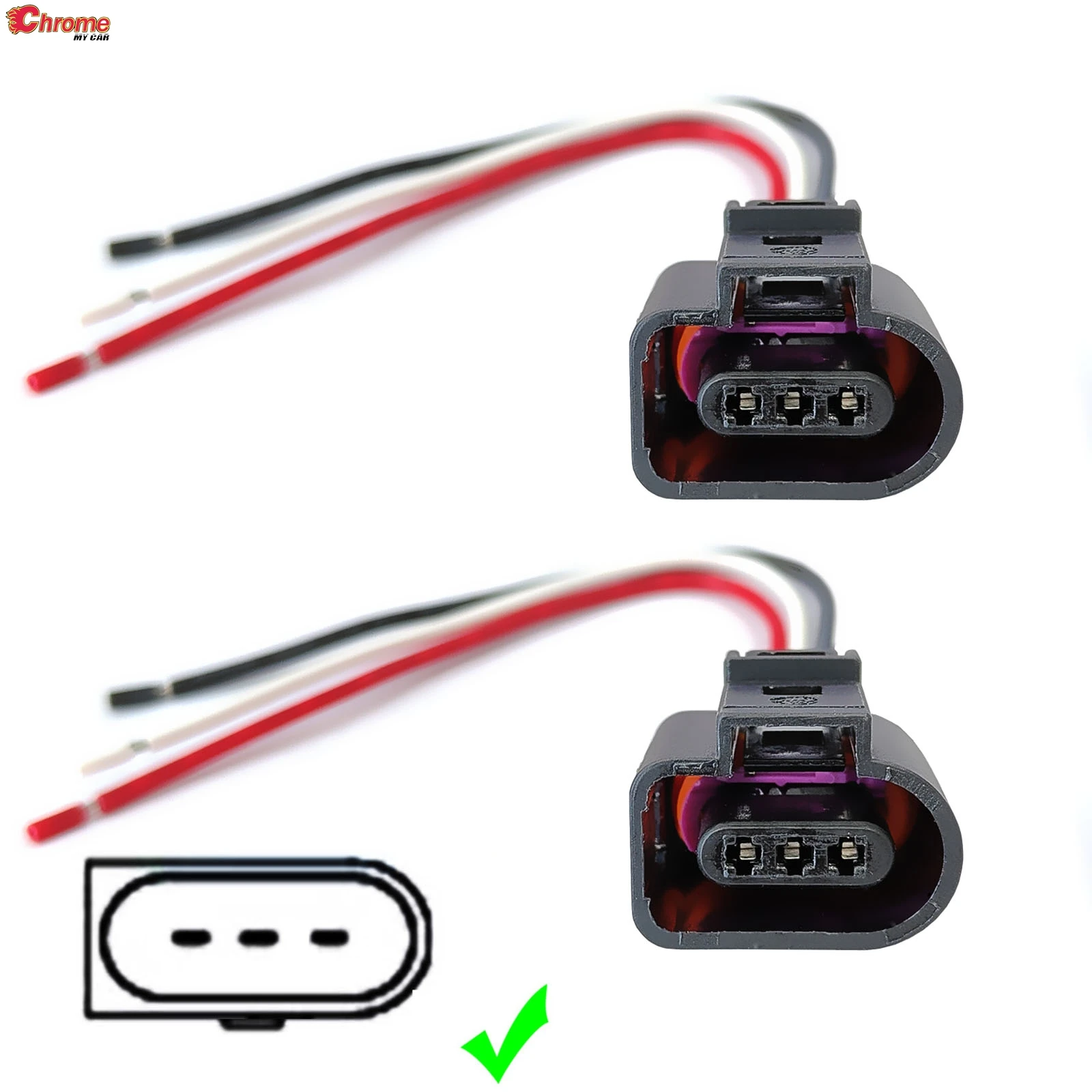 

2 шт. для VW Golf Jetta Touareg Touran Amarok Passat Polo Scirocco Sharan T5, разъем датчика распределительного вала 3D0973703