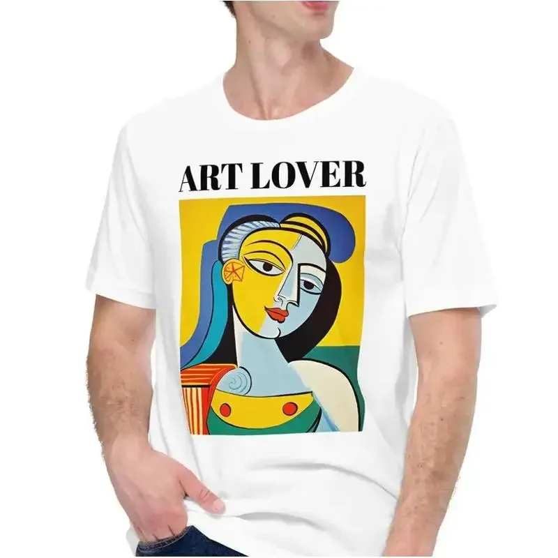 Modern Art T Shirt Cubism Painting Eco Friendly
