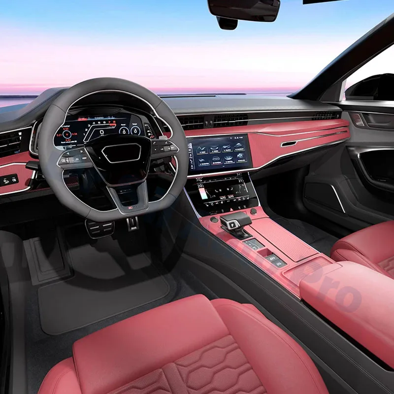 For Audi A6L C8 A7 2019-2026 Silicone Pad Car Gear Shift Panel Dashboard Trim Protection Mat Interior Decoration Accessories