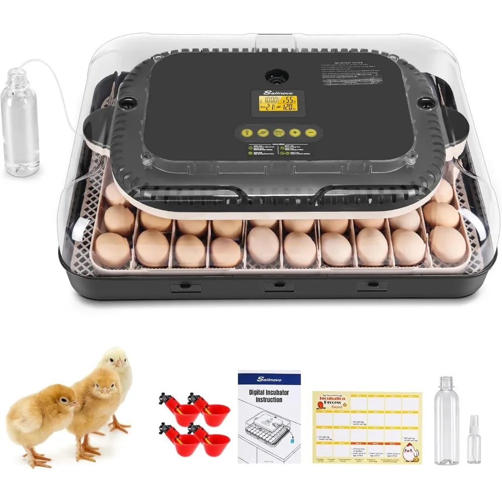 

70 Egg Incubator Automatic Turning and Humidification Temperature Control Candler for Chicken Duck Goose Pigeon Quail Parrot