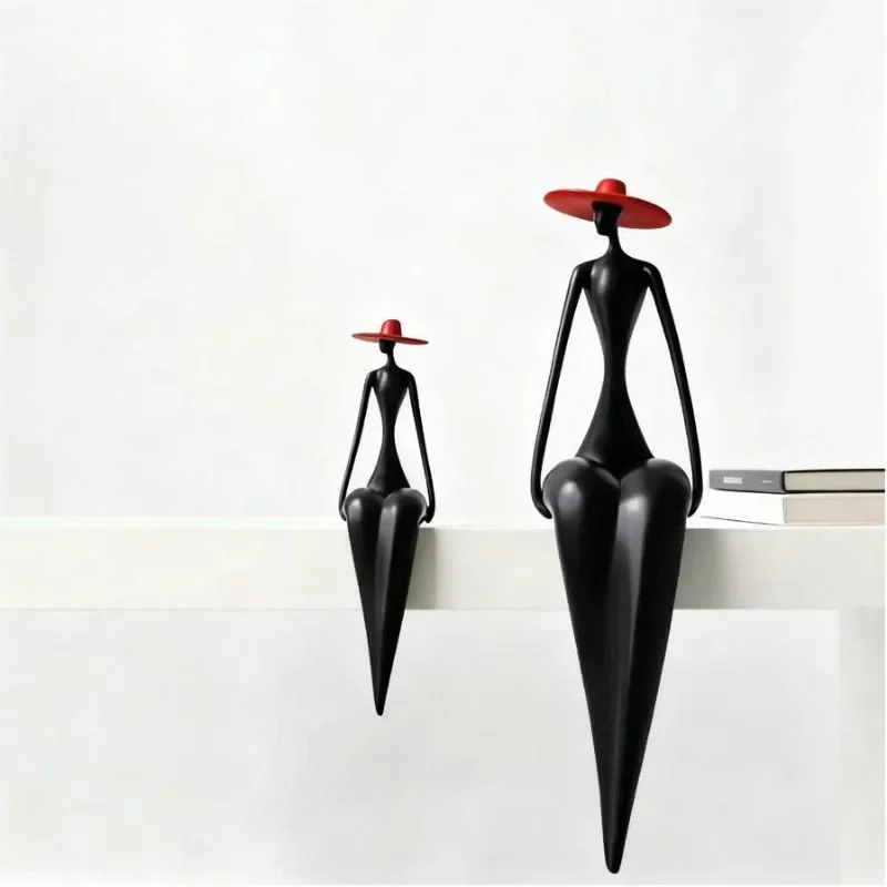 New Abstract Art Figure Sitting Porch Living Room TV Cabinet Italian Sculpture Soft Jewelry Desktop Jewelry