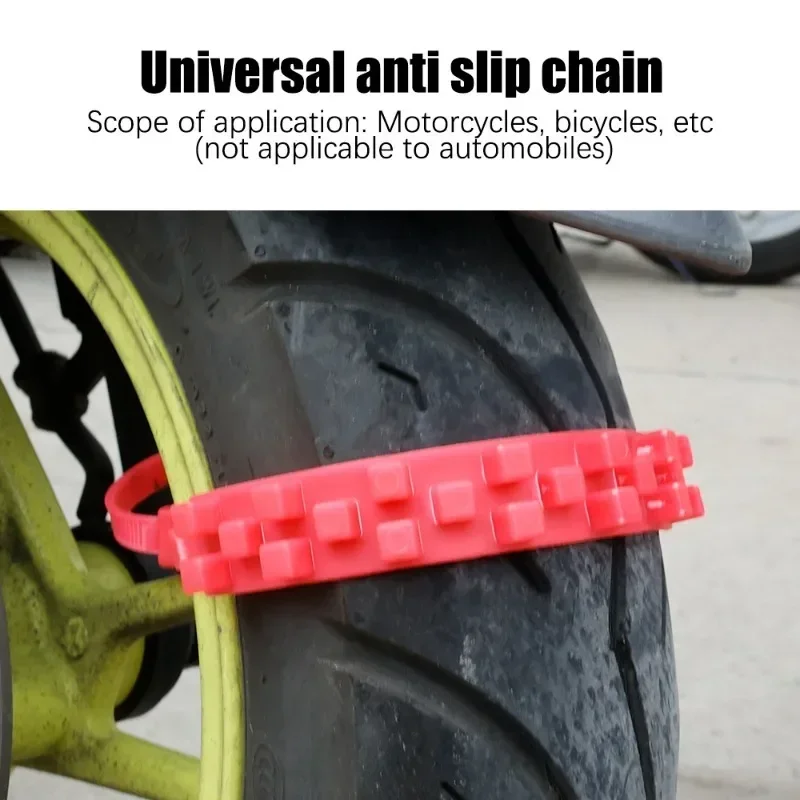 Universal Anti-slip Tie Emergency Safety Belt Snow Chains Winter Outdoor Reusable Ties Motorcycle Car Bike Wheel Tire Chains