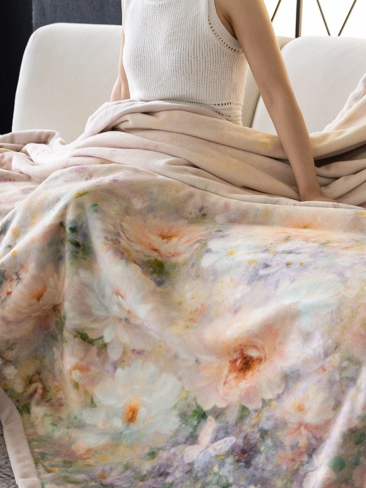 

Утолщенное одеяло из молочного вельвета и кораллового флиса, очень теплое, для дивана, офиса, сна, машинная стирка