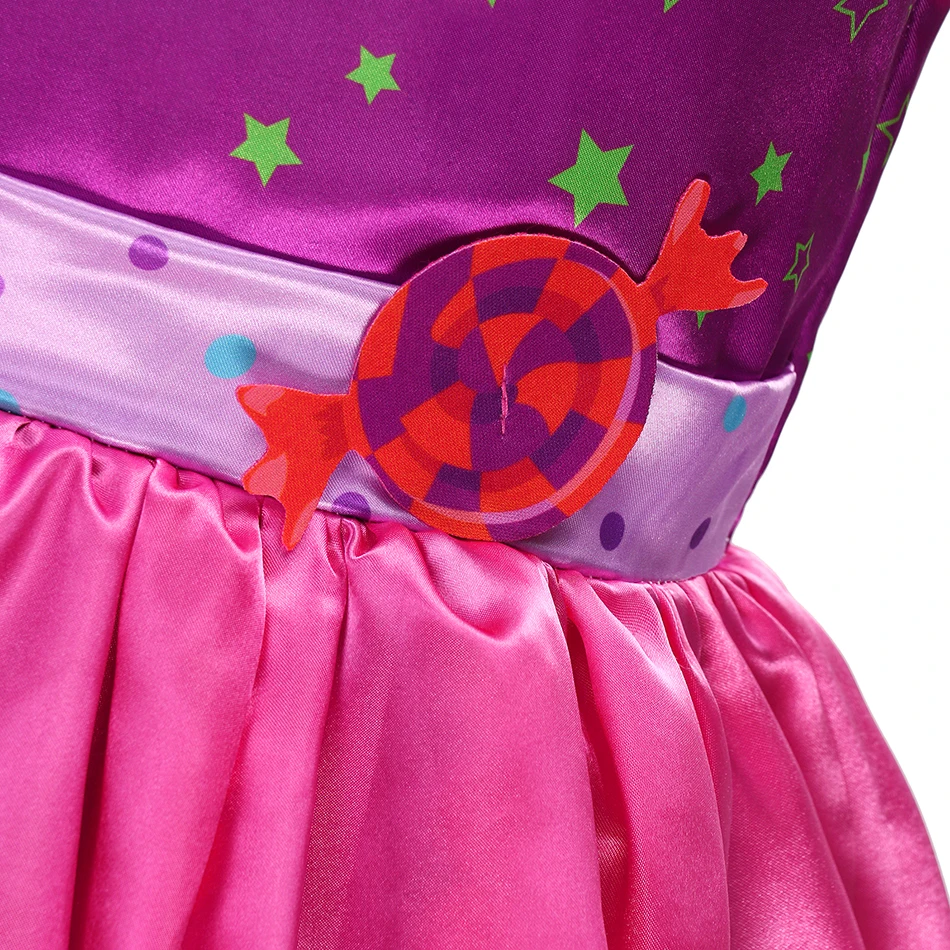 Robe sucettes douces pour Festival de Pourim, Costume de Cosplay, fête de carnaval imprimée, Design de princesse, tenue sur le thème du sucre, 2025