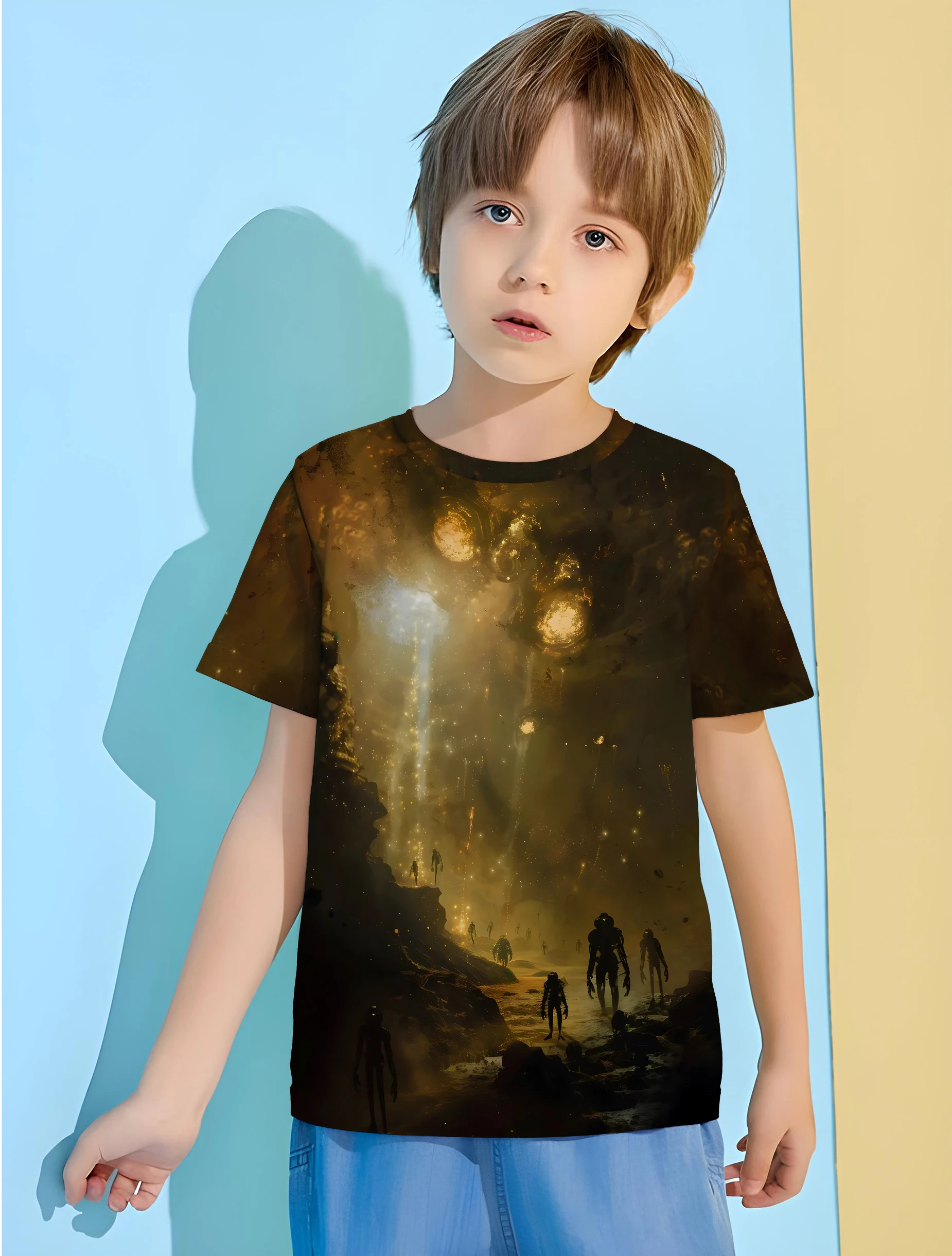 

Alien Invasion Kids T-shirts for Children Baby Boy Clothes 8 to 10 Years Male Baby Boys Clothing Children's Boy's Clothing Tops