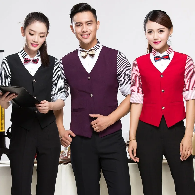 

Western Restaurant Catering Hotel BarKTVWaiter Female One-Piece Shirt Coffee Milk Tea Shop Work Uniform Male Long Sleeve