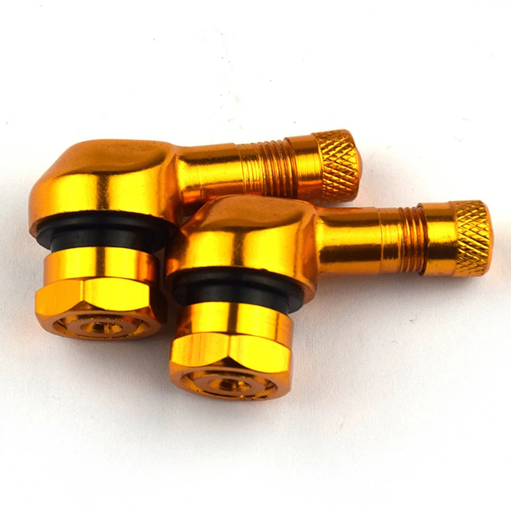 2Pcs Motorcycle Valve Stems CNC Aluminum 90 Degree Valve Stems Ncy Leak-Proof Vacuum Tire Valve TWPO Fits Most Motorcycles