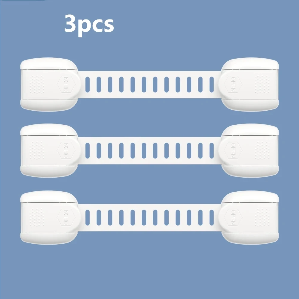

Child Safety Locks Adjustable Strap Length Cabinet Latches Baby Proof Cabinets,Drawers,Toilets&Appliances Security Lock for Kids