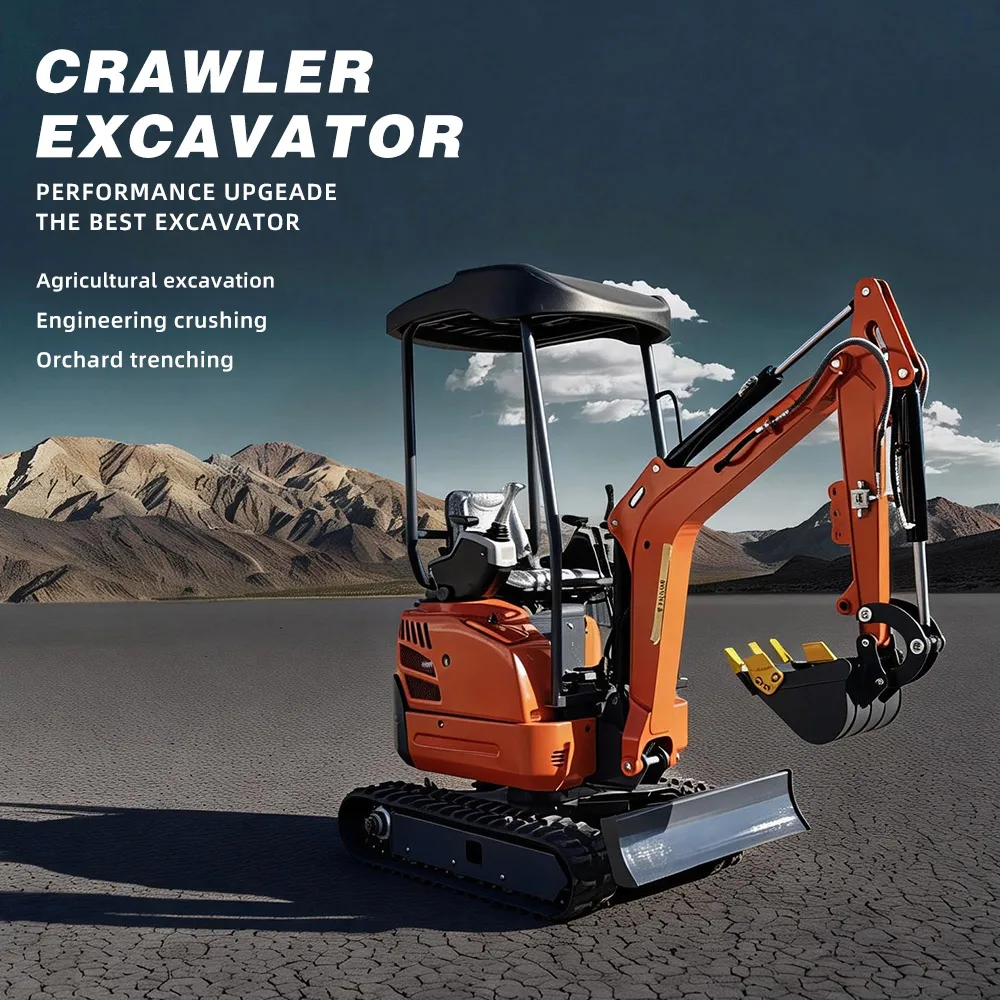 

Mini Excavator Easy Maintenance 1.8 Ton Hydraulic Digger For Garden Farm Road Repair Micro Digger Full Accessories EPA Euro5