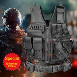 Tactical Vest Fast Detachable Mesh Puncture Resistant Vest Outdoor Hunting Black Gear Carry  of High Quality Breathable Vest