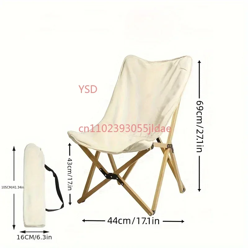 

Folding Camping Chair - Lightweight Backpack Chair with Storage Bag, for Hiking, Gardening, Beach, Nordic Style