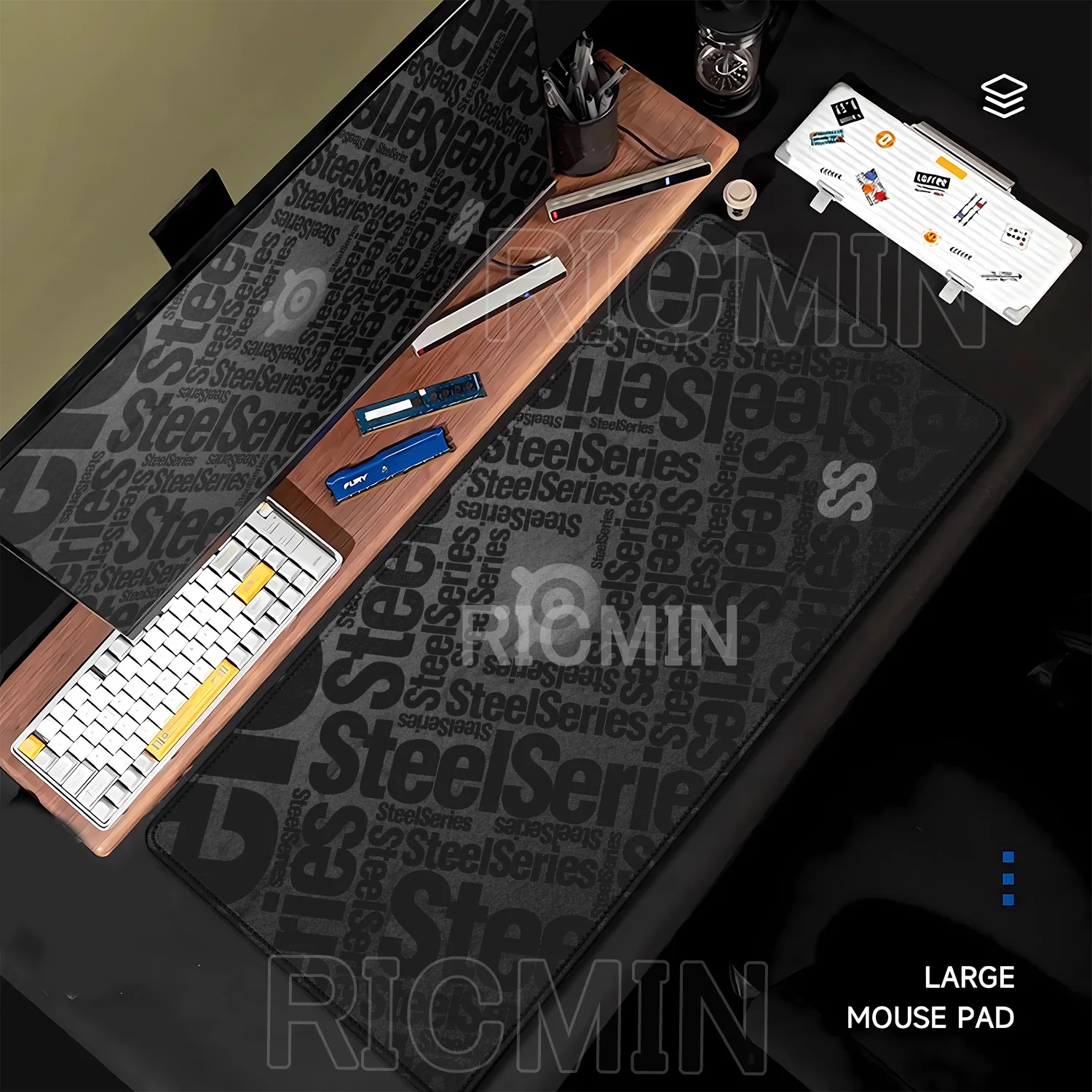 لوحة ماوس Steelseries كبيرة للوحة مفاتيح الألعاب، ألعاب خزانة الكمبيوتر، لوحة ماوس الكمبيوتر، ملحقات مكاتب الألعاب الأنيمي، حصيرة مكتبية متوفرة