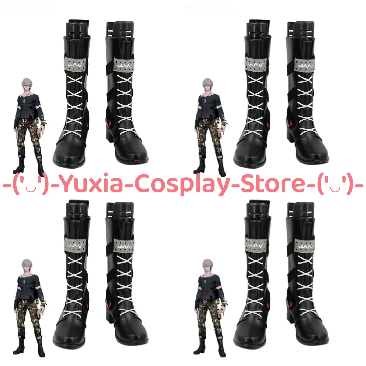 Yuxiacosplay! Punishing: Gray Raven Watanabe Astral Cosplay Shoes Anime Character Prop PU Leather Boots Halloween Party Costume