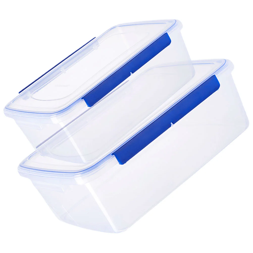 2 Pcs Dough Fermentation Box Reusable Proofing Container Pizza Kitchen Supply Accessories Food Containers with Lids