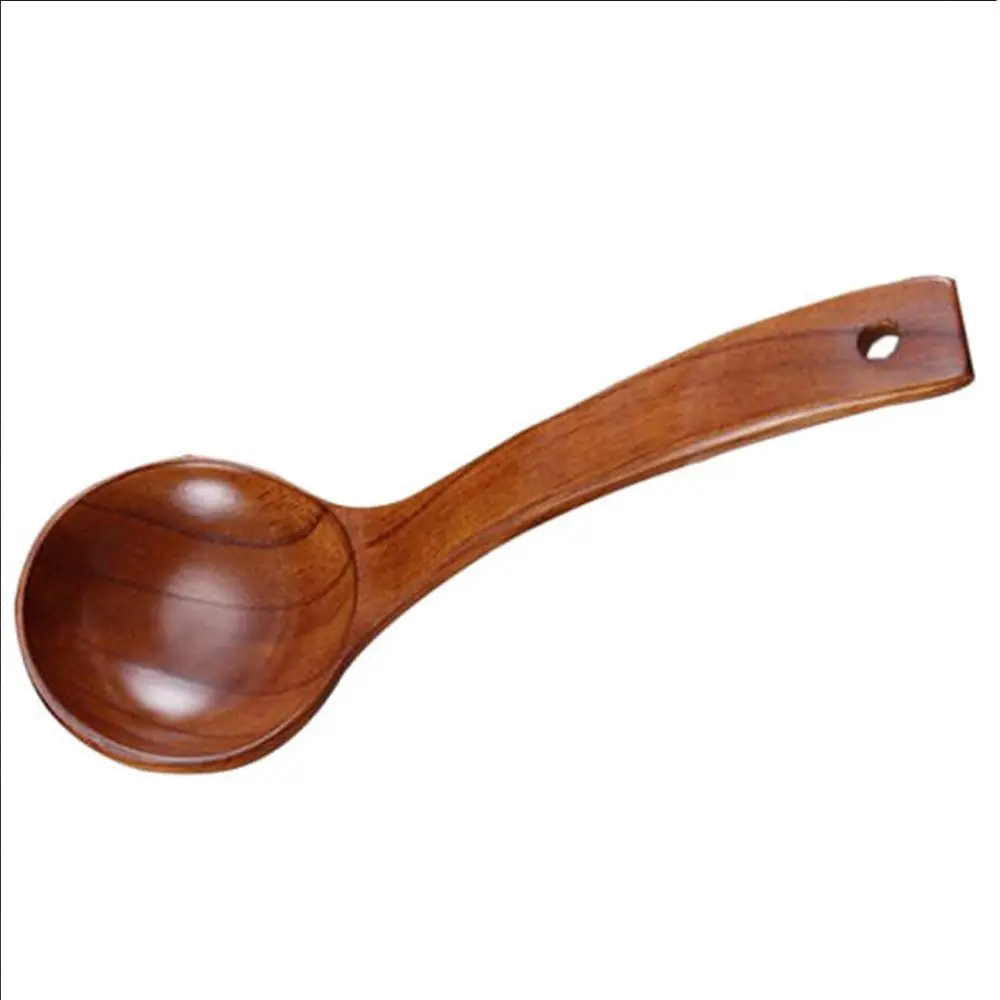 Paletta da cucina in legno stoviglie da tavola utensili da cucina in legno cucchiaio in legno naturale mestolo da minestra