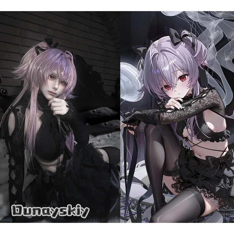 

MAG COS^Anime GODDESSS Game VICTORYSS Cosplay Liberalio:Dreaming Lake New Outfit Black Sexy Lingerie Goth Lolita Lace Dress