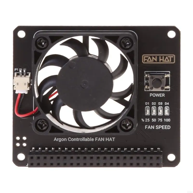 B0KF Excellent HAT RGB Cooling HAT with Fan for 3B+/3B Controllable (2.56x2.25inches)