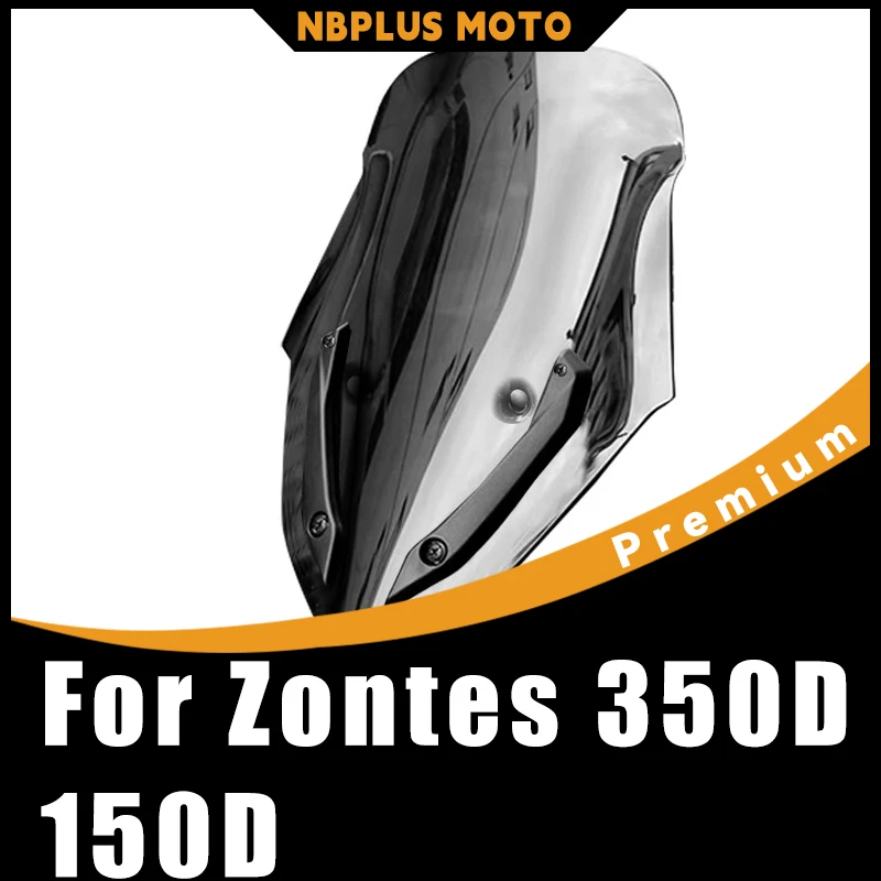 【Premium】For Zontes 350D 150D Windshield, Racing Windscreen Modified Accessories, Taller Wind Deflector Shield
