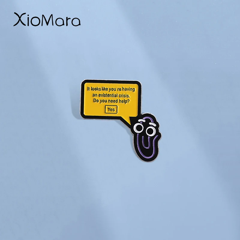 Do You Need Help Enamel Pins Yes I Do Metal Brooches Fashion Lapel Badge Backpack Clothes Jewelry Gift for friends